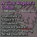 Story thumbnail containing a pink raptor's head overlayed with text. Relevant information available as text on page.